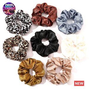 Silk Satin Scrunchies Hair Ties Pack Neutral Elegant Minimal Chic Accessories
